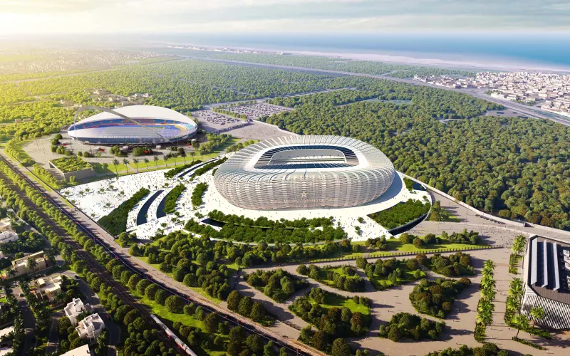 Populous Completes Morocco’s Prince Moulay Abdellah Stadium with Parametric Façade Design